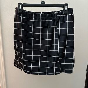 SHEIN Black and White Checkered Skirt